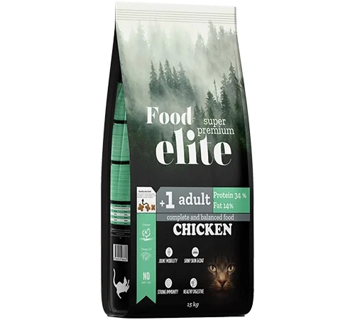 Elite Dry Food For Cat Chicken 15 Kg