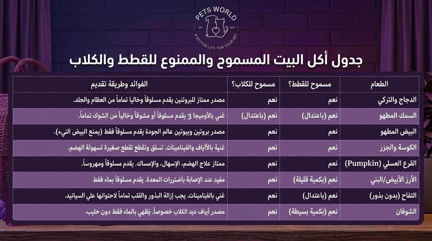 أكل البيت للقطط والكلاب